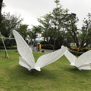 公園廣場不銹鋼蝴蝶雕塑