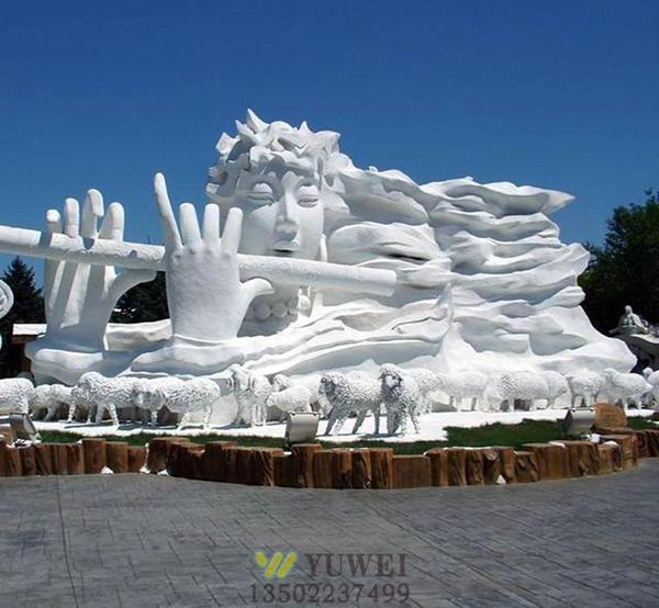 玻璃钢白色大型雕塑